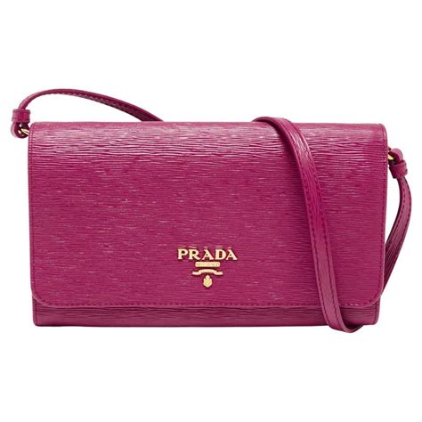 prada saffiano leather card holder pink|prada saffiano wallet on chain.